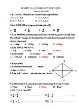 Đề kiểm tra cuối học kì II Toán lớp 4 (Có đáp án) - Năm học 2016-2017